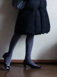 グレーのタイツ